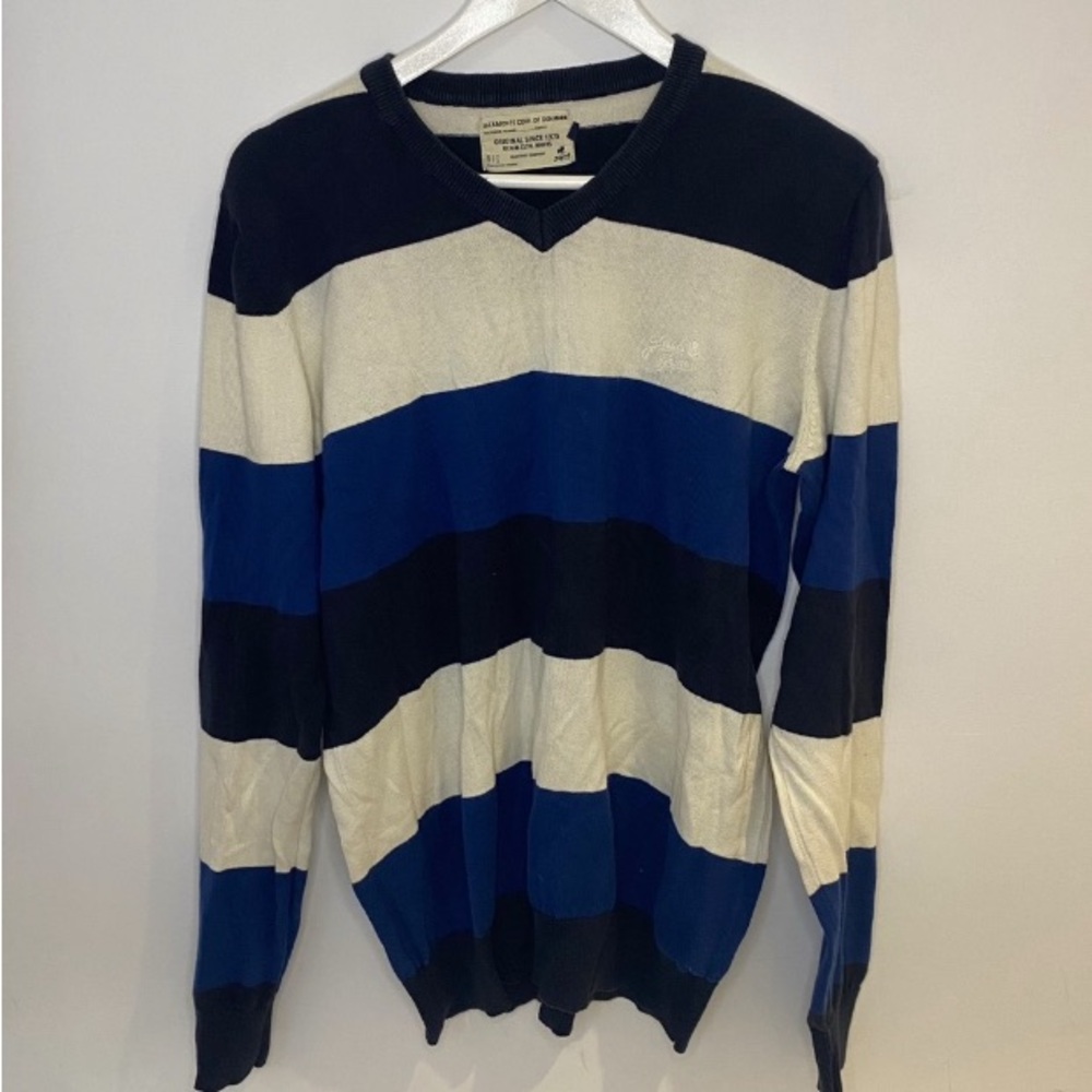 Jack & Jones V-Neck Sweater - Black, Blue, Cream